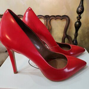 Steve Madden Protoo Red Leather Heels